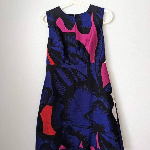 Diane von Furstenberg Dress Size XS Extra Small 2 Floral Print Keyhole Neck - Picture 1 of 7